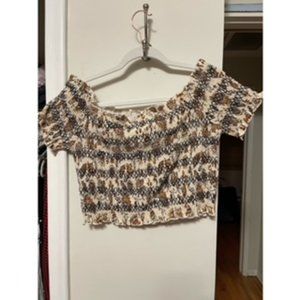 Topshop - Boho Floral Crop Knit Crop Top